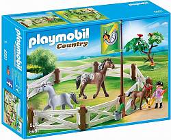 Игровой набор - Загон для лошадей (Playmobil, 6931pm) - миниатюра